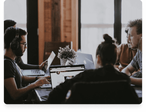 Team members working collaboratively